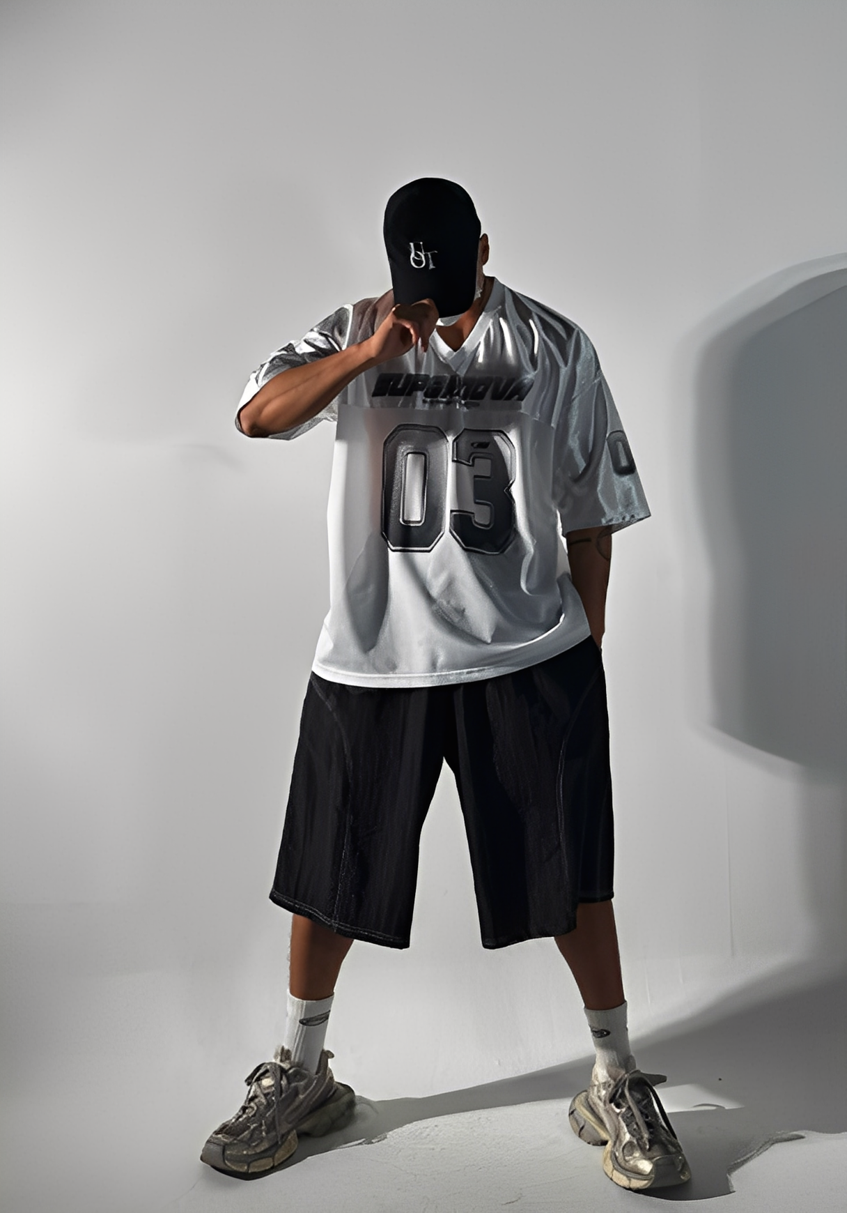 SuperNova 03 Metal V-neck Short-sleeved T-shirt