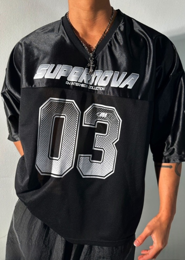 SuperNova 03 Metal V-neck Short-sleeved T-shirt