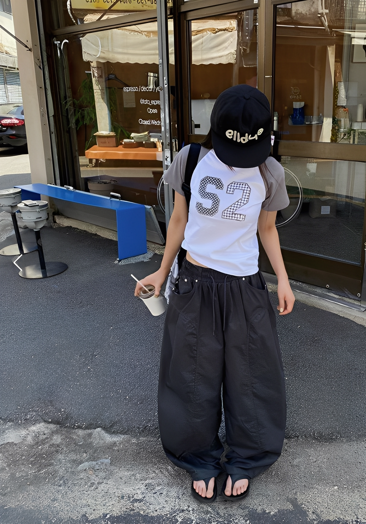 Hollow Single Pleat Pants