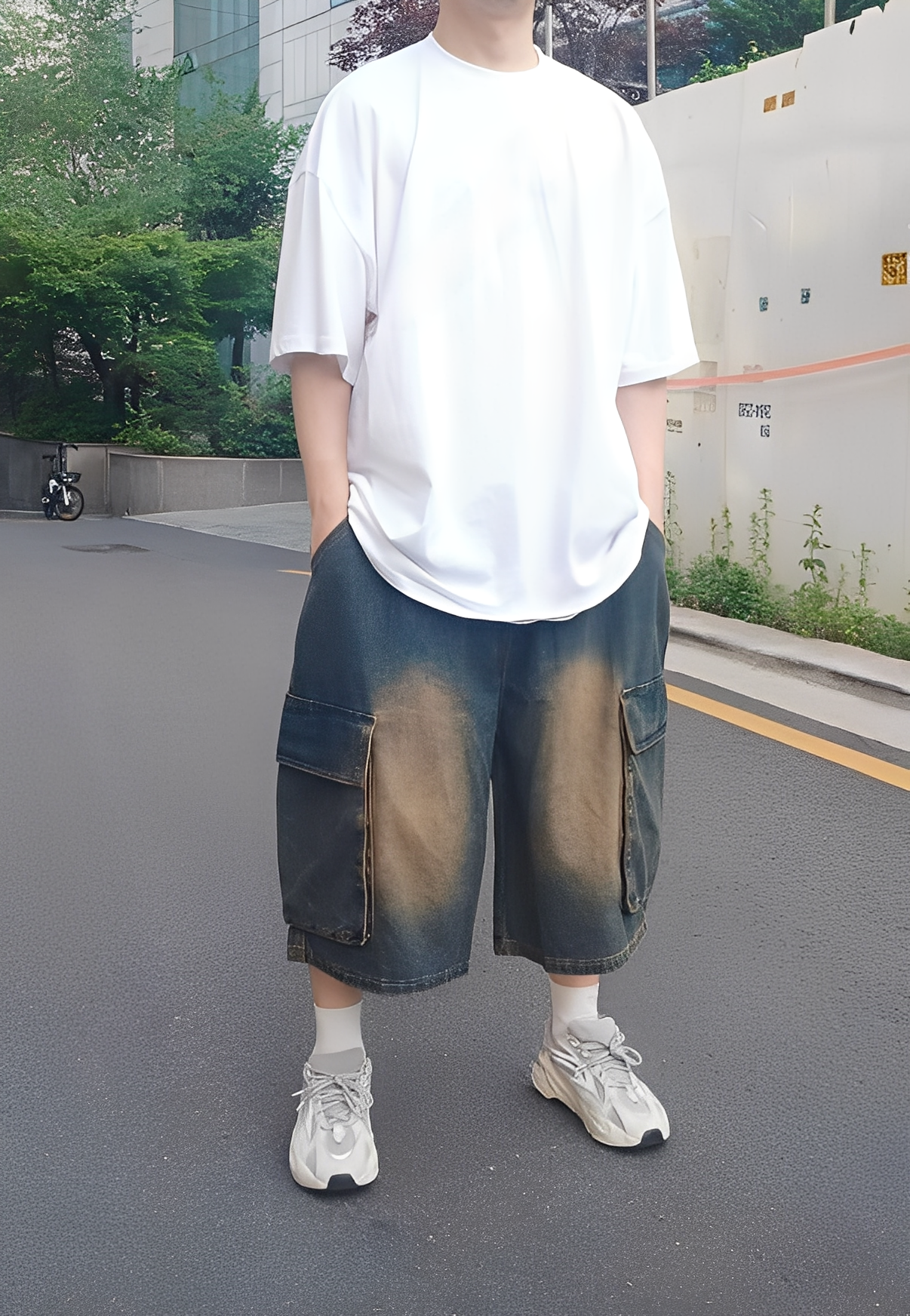Bermuda Denim Cargo Shorts