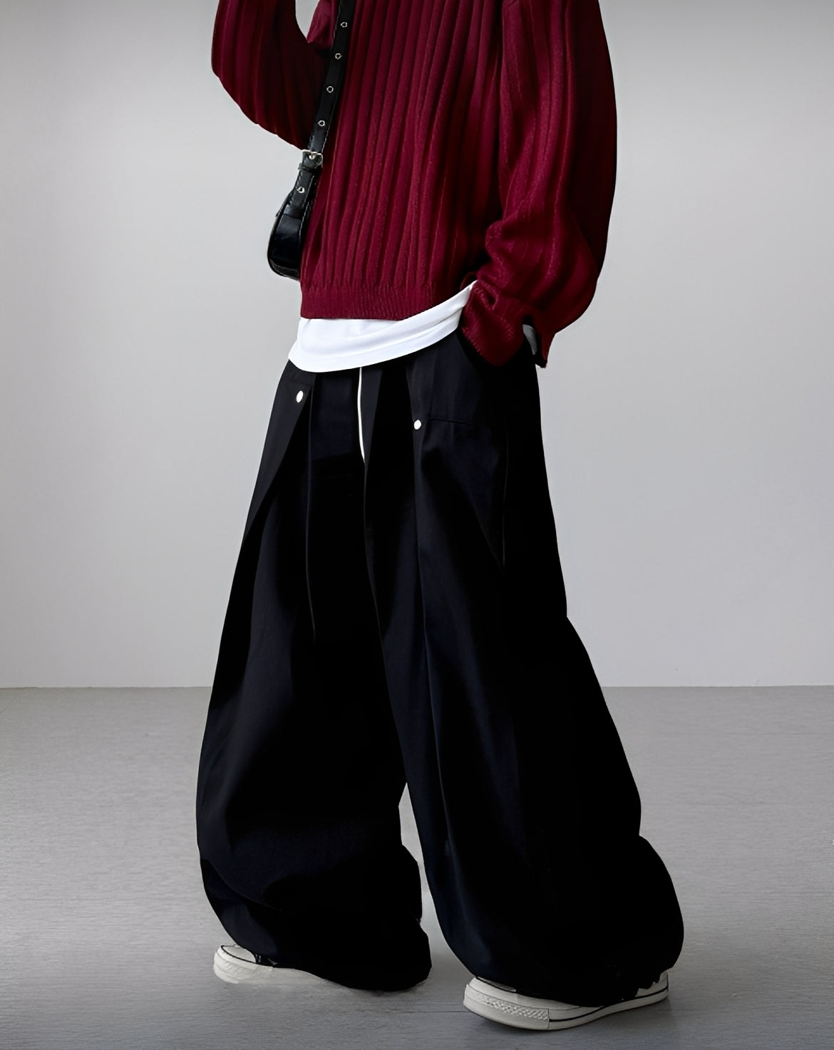 Rivet Pleated Balloon Pants