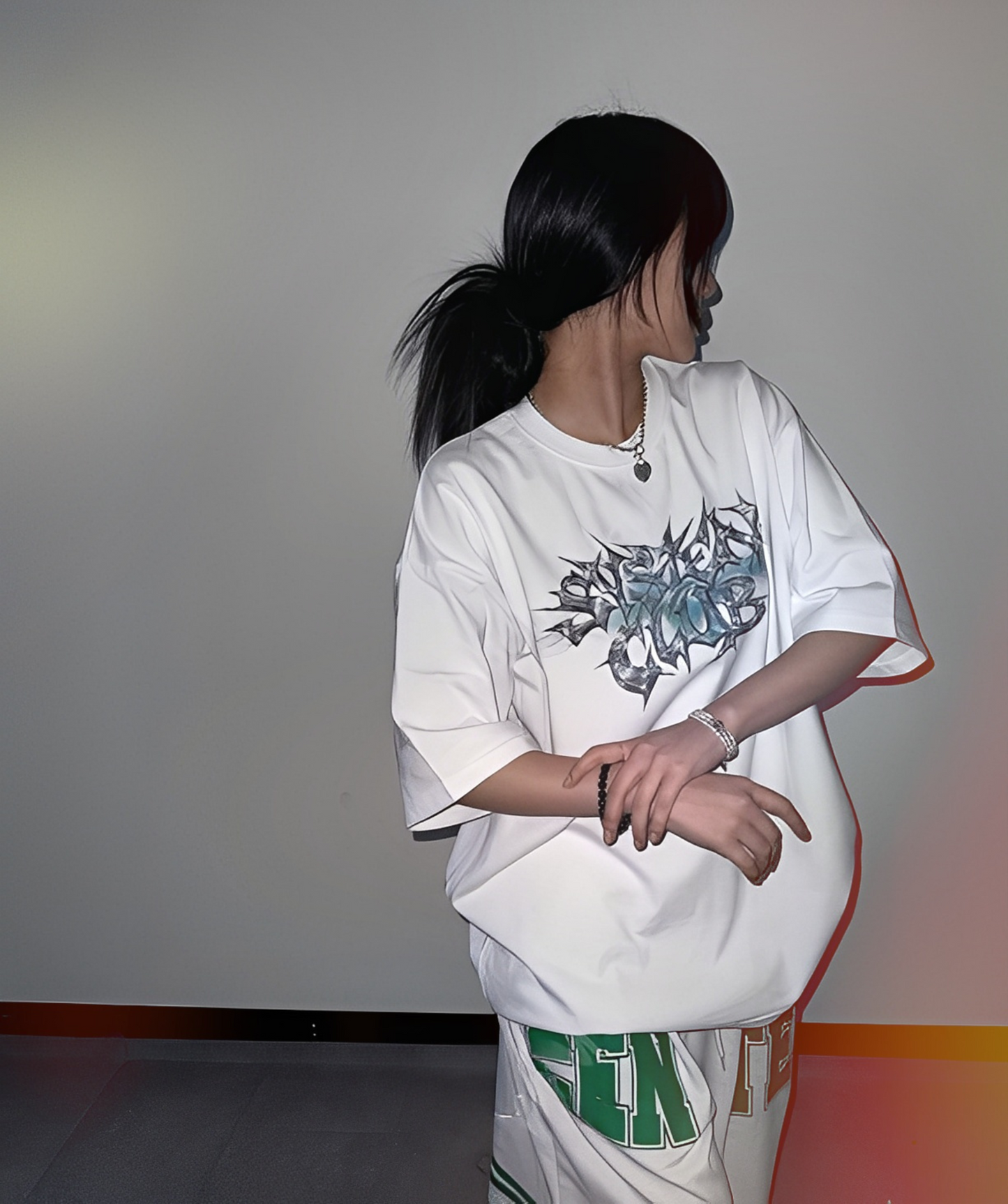 Metallic Short Sleeves T-shirt
