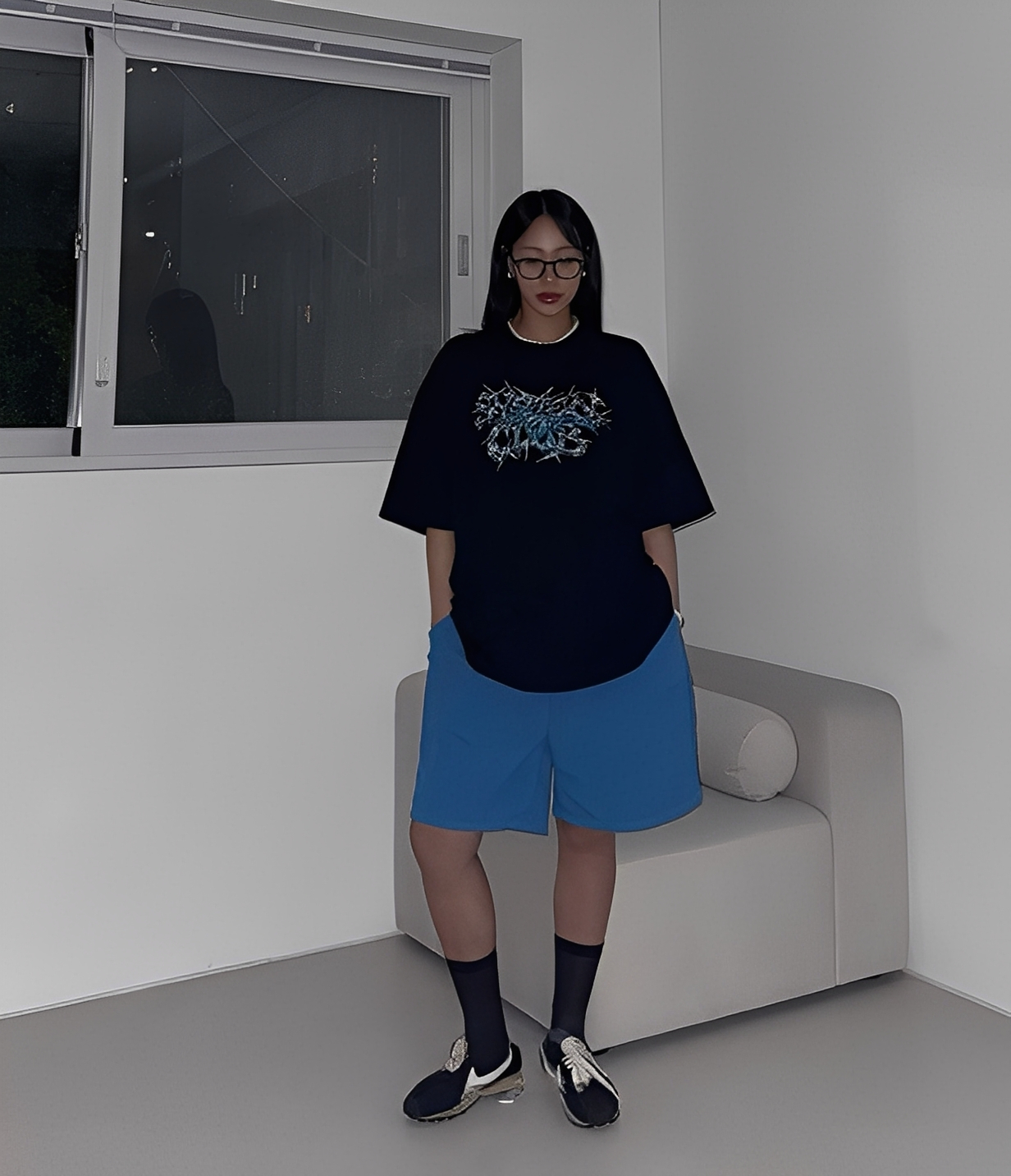 Metallic Short Sleeves T-shirt