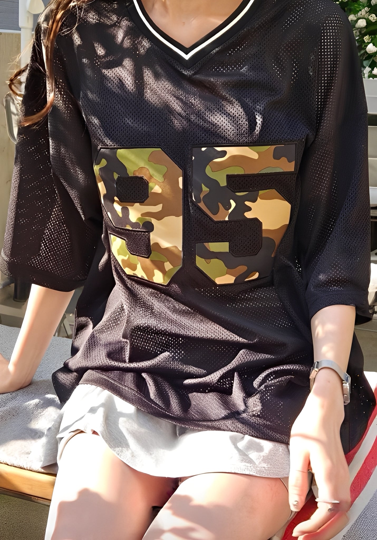 Football Mesh Short-sleeved T-shirt