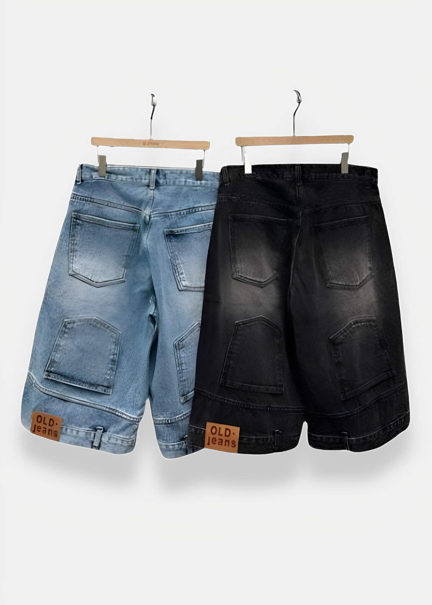 Vintage Denim Cropped Bermuda Shorts