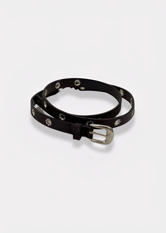 Real Leather Flower Belt
