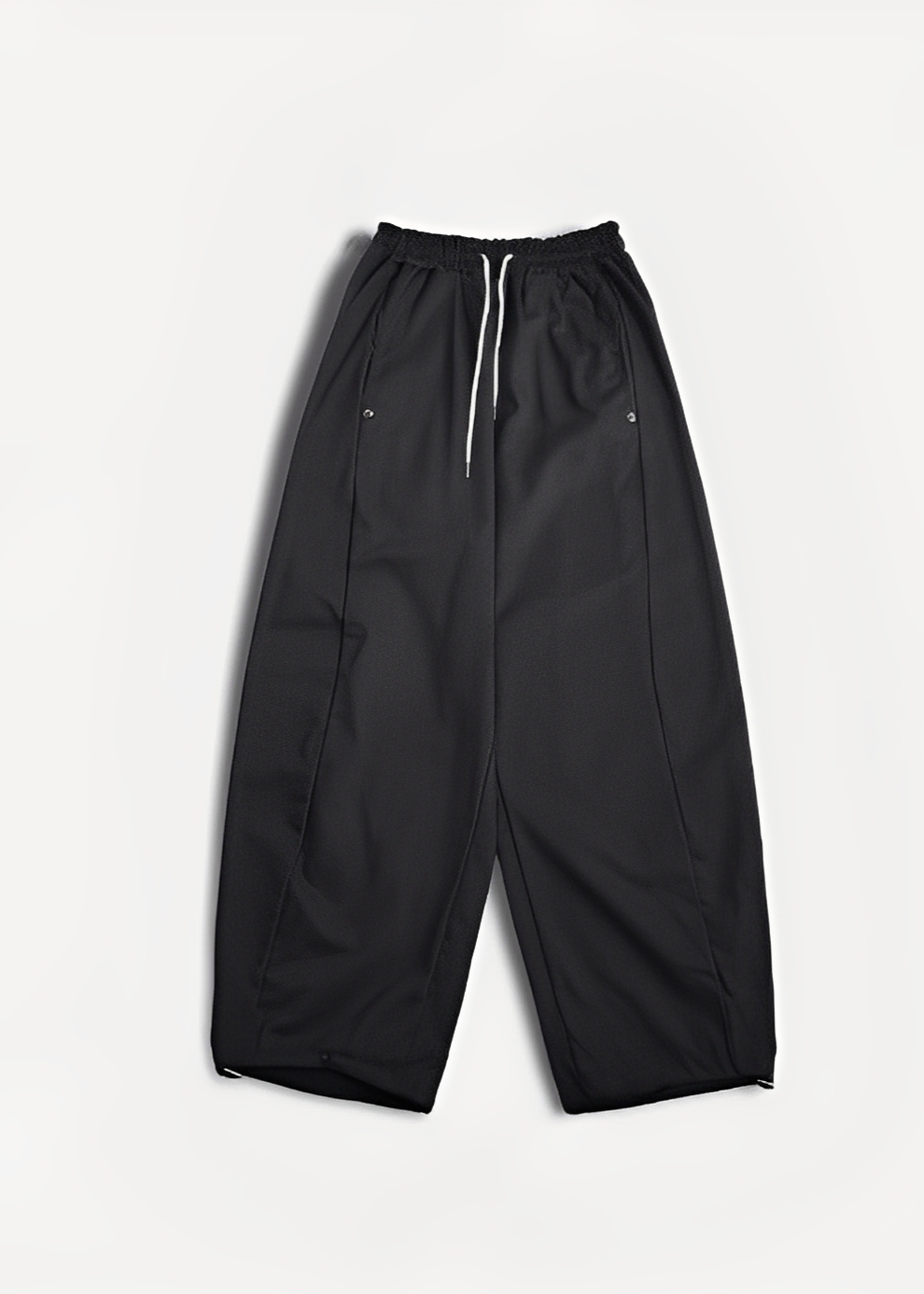 Balloon Style Side-Button Curved Pants