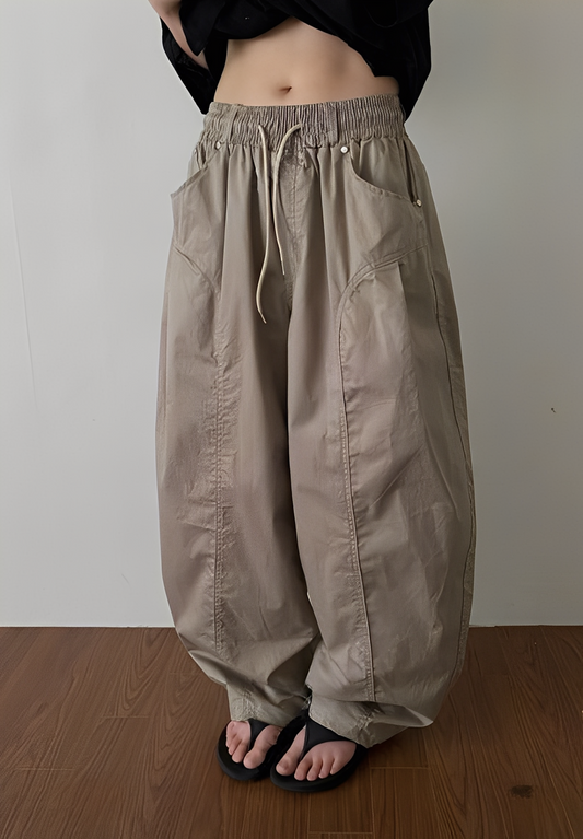 Hollow Single Pleat Pants