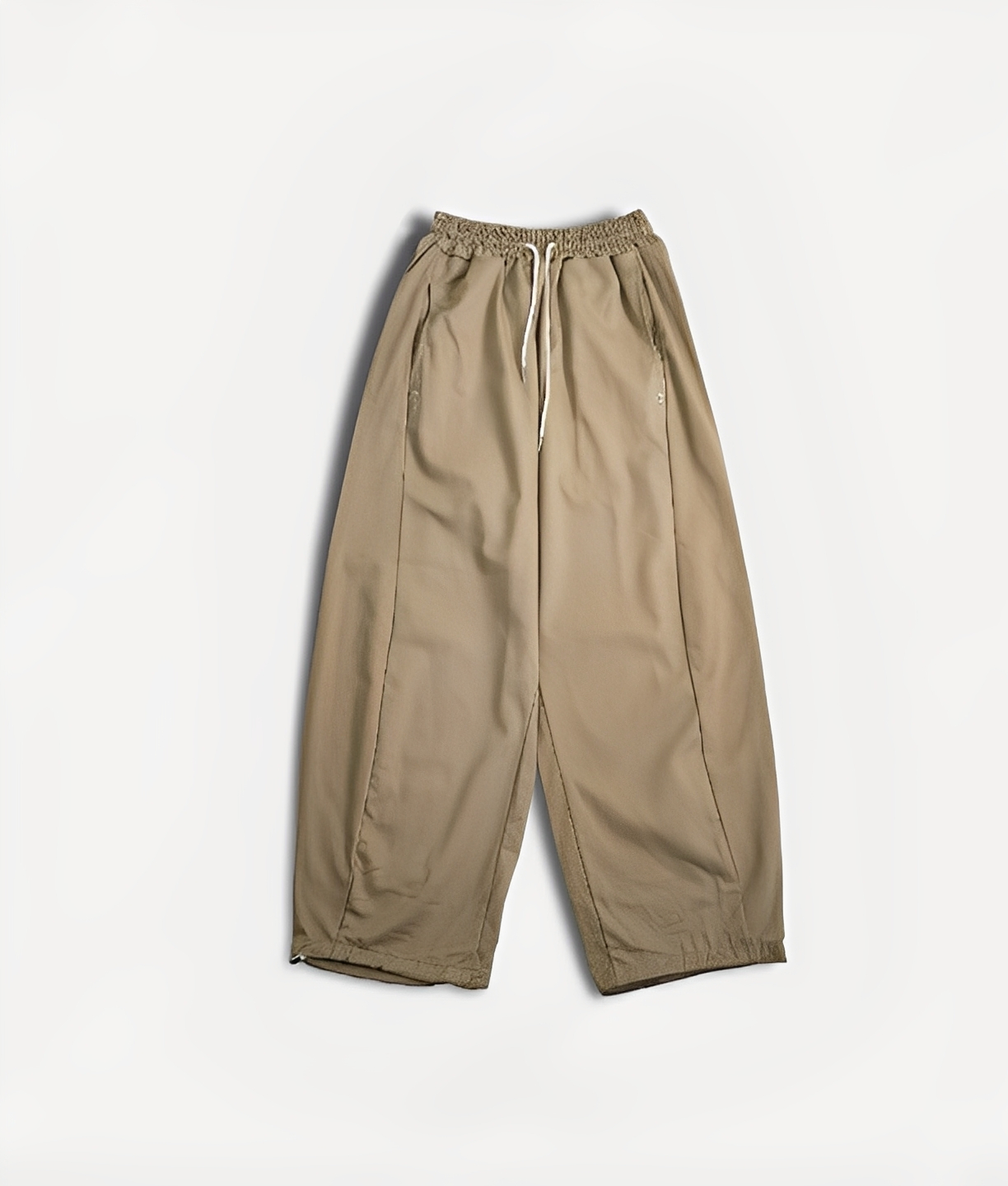 Balloon Style Side-Button Curved Pants