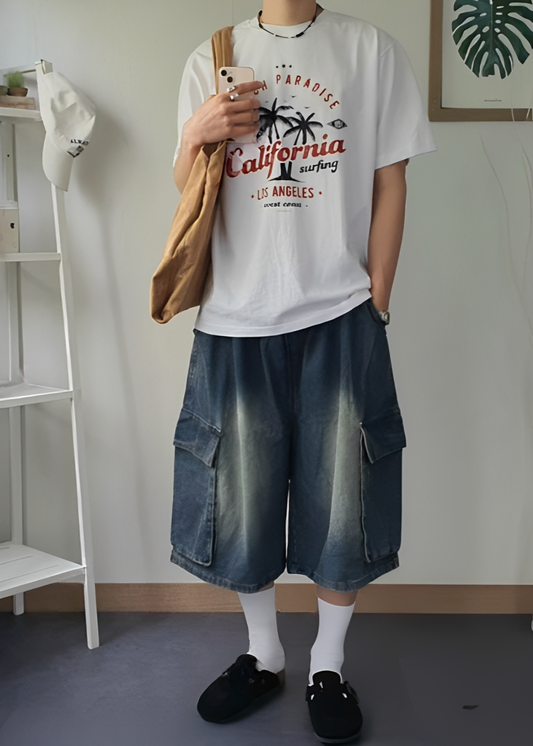 Bermuda Denim Cargo Shorts